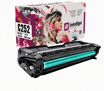 Inkdigo toner 407718 kompatybilny z Ricoh SPC252dn SPC252sf SPC262DNw Certyfikat TÜV