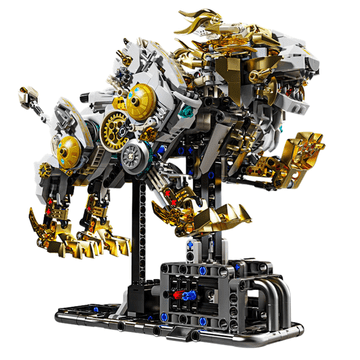 MJI Klocki 13090 - Mechaniczny Lew Technic LED, 1073 elementy - model kolekcjonerski