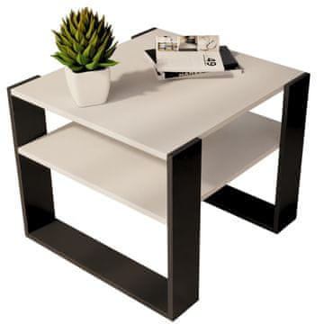 Stolik kawowy BIAŁY 55x55cm LOFT RETRO ŁAWA STÓŁ