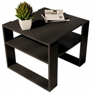 Stolik kawowy CZARNY 55x55cm LOFT RETRO ŁAWA STÓŁ