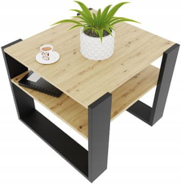 Stolik kawowy ARTISAN 55x55cm LOFT RETRO ŁAWA STÓŁ