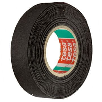 Tesa Taśma Izolacyjna Parciana Gładka Mocna Odporna Czarna 25m x 19mm