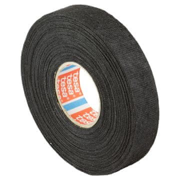 Tesa Taśma Izolacyjna Parciana z Meszkiem Mocna Odporna Czarna 15m x 19mm