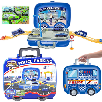 Zestaw Policyjny Policja Walizka Pojazdy Mapa Tor Parking Znaki 22Ele