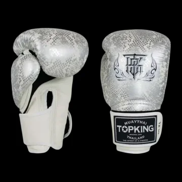 Top King Rękawice Bokserskie Muay Thai Super Star Snake Air BIAŁY 10OZ
