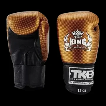 Top King Rękawice Bokserskie Muay Thai Empower 10OZ CZARNY/ZŁOTY