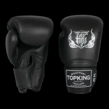 Top King Rękawice Bokserskie Muay Thai Super Air CZARNY 8OZ