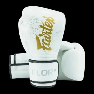 Fairtex Rękawice Bokserskie Glory Kickboxing Competition Training Boxing BIAŁY 10OZ