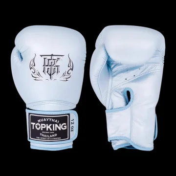 Top King Rękawice Bokserskie Muay Thai Super BIAŁY 10OZ