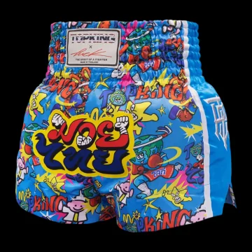 Top King Spodenki Bokserskie Muay Thai X Puck NIEBIESKI S