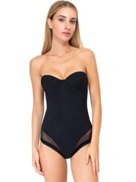 Sielei Body Wyszczuplające Modelujące Damskie z Tiulem Bielizna Damska Czarne Body Wyszczuplające Modelujące Damskie z Tiulem Bielizna Damska Czarne