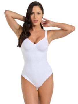 Body Wyszczuplające Modelujące Damskie z Regulowanymi Ramiączkami Białe Body Wyszczuplające Modelujące Damskie z Regulowanymi Ramiączkami Białe