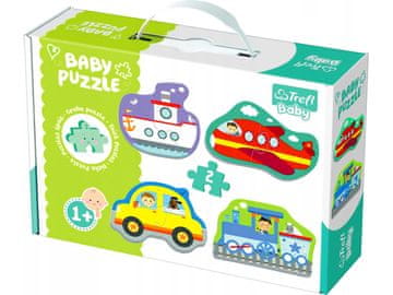 Trefl Pierwsze Puzzle Baby POJAZDY TRANSPORTOWE Samolot Auto Statek Pociąg 1+