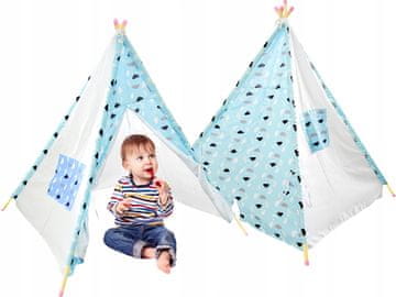 Duży NAMIOT TIPI Domek Kryjówka Wigwam TEEPEE dla dzieci do pokoju zamykany