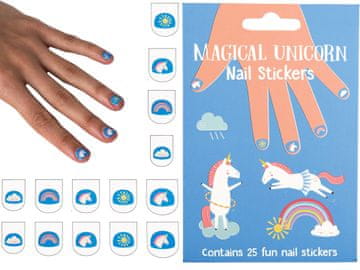 Rex London Naklejki na PAZNOKCIE Samoprzylepne 25 szt. Magiczny JEDNOROŻEC
