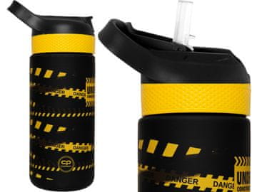 CoolPack Bidon Szkolny BIBBY Construction z RURKĄ 420 ml BLOKADA Wylania