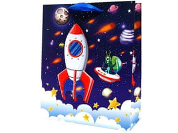 It TOREBKA PREZENTOWA Kosmos Astronauta 26x32x10 cm Torba na PREZENT URODZINY Worek