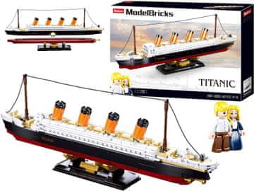 Sluban ModelBricks Klocki Statek TITANIC łódź 481 element B0835 Okręt 1:700