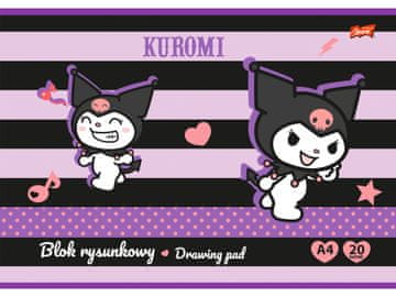 KUROMI Szkolny Blok RYSUNKOWY A4 BIAŁY 20 Kartek 80g HELLO KITTY
