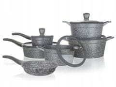 Banquet KOMPLET GARNKÓW Granite 11 elementów powłoka granitowa