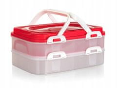 Banquet Party box CULINARIA z uchwytami 2x7l pojemnik na żywność CULINARIA czerwony