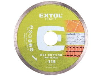 Extol Craft Diamantna rezalna plošča, polni obseg, 115 x 22,2 mm, mokro rezanje, 108831