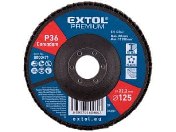 Extol Premium Lamelni disk, poševni korund, 125 mm, P36 8803471