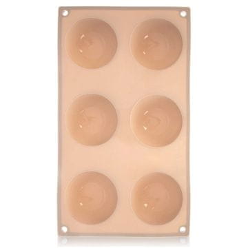 Northix Silikonski pekač v obliki polkrogle, bež, 28 x 16,5 cm
