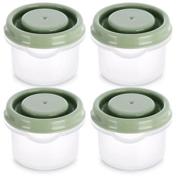 Northix Komplet 4 nepredušnih 50 ml posodic za omako s pokrovi