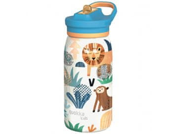 QUOKKA Nerjaveča termovračka s slamico Quokka Kids Pop Safari – 445 ml, 40249