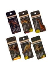 WOOPIE Kovček z dinozavri Dinosaur World – 9 figuric, vulkan, jajca in kartice, 3+