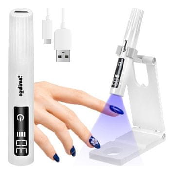 Northix Prenosna UV LED svetilka za nohte, 3W USB-C, LCD zaslon