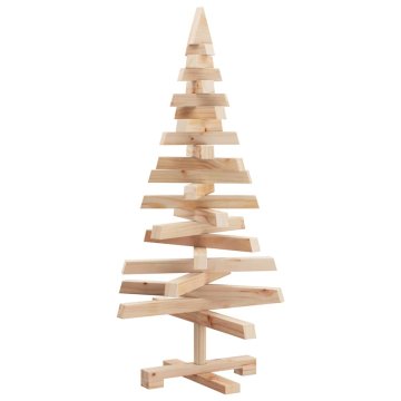 Vidaxl Božična drevesa z stojalom Naravna 90 cm Trdna borovina