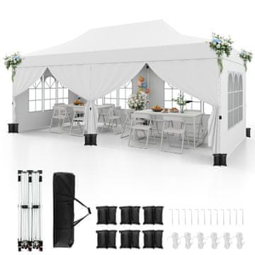 Northix Raztegljiva paviljon 3 x 6 m, 6 stranskih sten, vrata z zadrgo