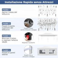 Northix Raztegljiva paviljon 3 x 6 m, 6 stranskih sten, vrata z zadrgo