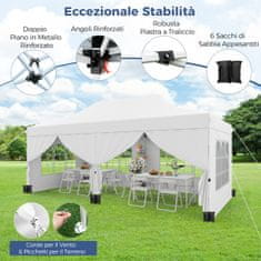 Northix Raztegljiva paviljon 3 x 6 m, 6 stranskih sten, vrata z zadrgo