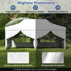 Northix Raztegljiva paviljon 3 x 6 m, 6 stranskih sten, vrata z zadrgo
