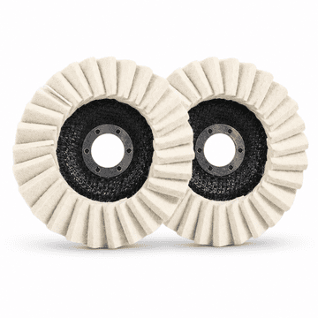 HOME & MARKER® Polirni kolut iz volnenega filca 115 mm, za kotni brusilnik, poliranje kovine, kamna, stekla in lesa | SANDDISC