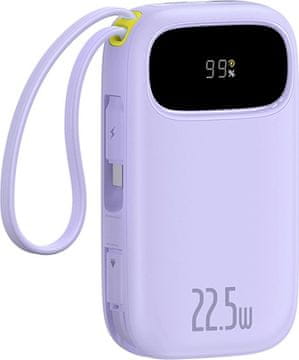 BASEUS Prenosna baterija EnerFill FC21 Qpow 3 Ultra 20000 mAh 22,5 W vijolična (P10082107513-00)