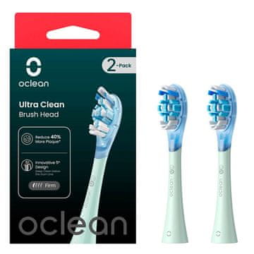 Oclean Ultra Clean glava električne zobne ščetke 2 kosa zelene barve