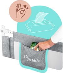 Nukido NK-227 zaščitna ograja za posteljo, siva, 160 cm (5903890631895)