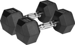 BE Rebel Active gumirane uteži iz litega železa HEX 2x10 kg RBA-2325-10 (5901890111881)