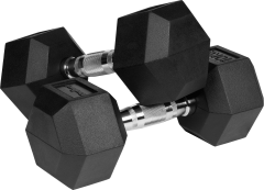 BE Rebel Active gumirane uteži iz litega železa HEX 2x10 kg RBA-2325-10 (5901890111881)