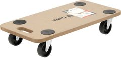 YATO voziček s platformo z ročajem na 4 kolesih Ø= 75 mm, maks. nosilnost 200 kg, 575x300x18 mm (YT-37422)