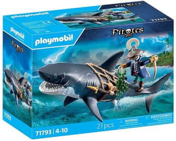 Playmobil Pirates Velikanski morski pes s piratom 71793 Otroški komplet igrač (4008789717931)