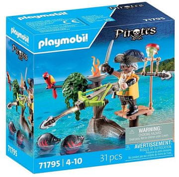 Playmobil Pirates Otroški komplet igrač Pirat z balisto 71795 (4008789717955)