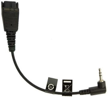 Jabra QD kabel na 2,5 mm Jack kotni vtič črne barve (8800-00-46)