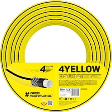 Cellfast Vrtna cev 4Yellow 1/2" 50 m (10-502)