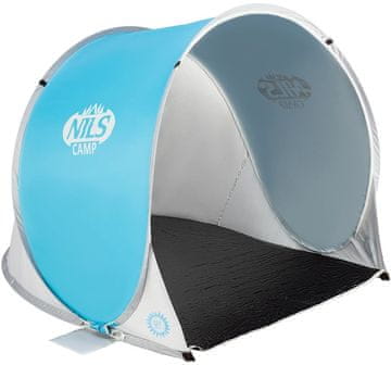 NILS Camp samostoječi šotor za plažo modro-siv NC3173 (5907695593204)
