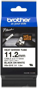 BROTHER HSE-231E trak za etikete 11,2 mm 1,5 m bel/črn